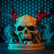 Skull Shrine Dice Tower - resin tabletop miniature front view