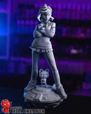 Momo Ayase DanDaDan Figure - resin tabletop miniature front view