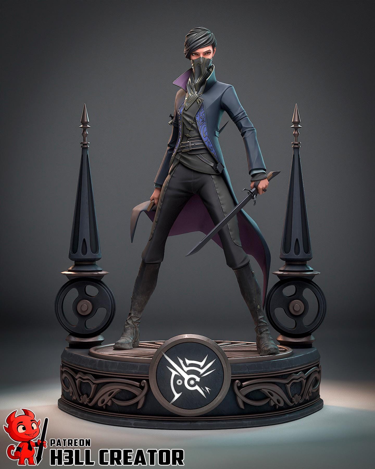 Emily Resin Miniature Figurine I Game Character I Dishonored 2 I Gift for Him Her I Birthday Gift I Anime