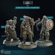 Dwarf Barbarian Miniature - resin tabletop miniature front view