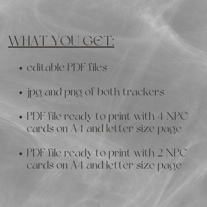 Fillable NPC Cards - Alternate view 3