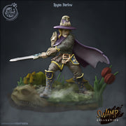 Human Paladin Miniature - resin tabletop miniature front view