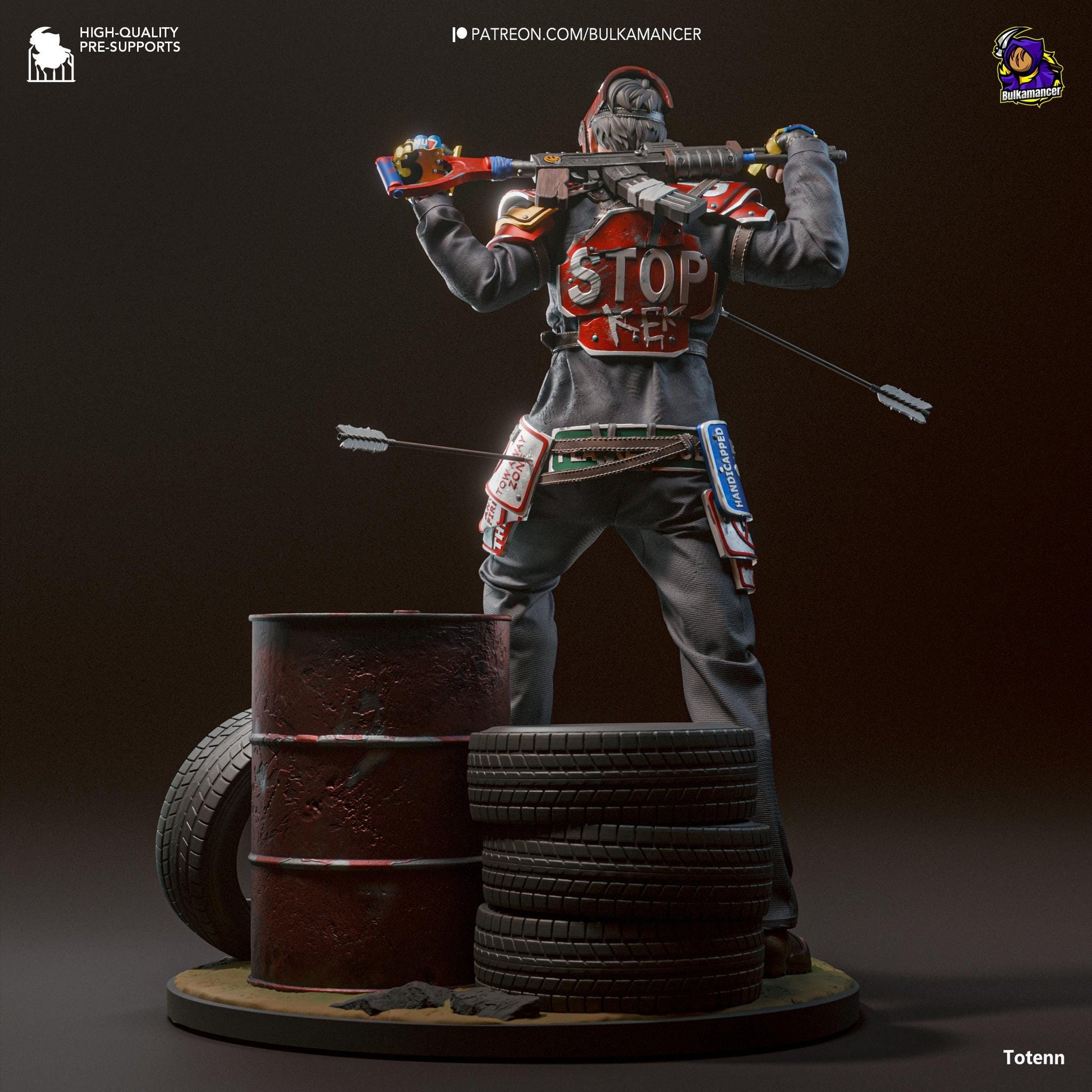 Survivor Rust Figure - Alternate view 2