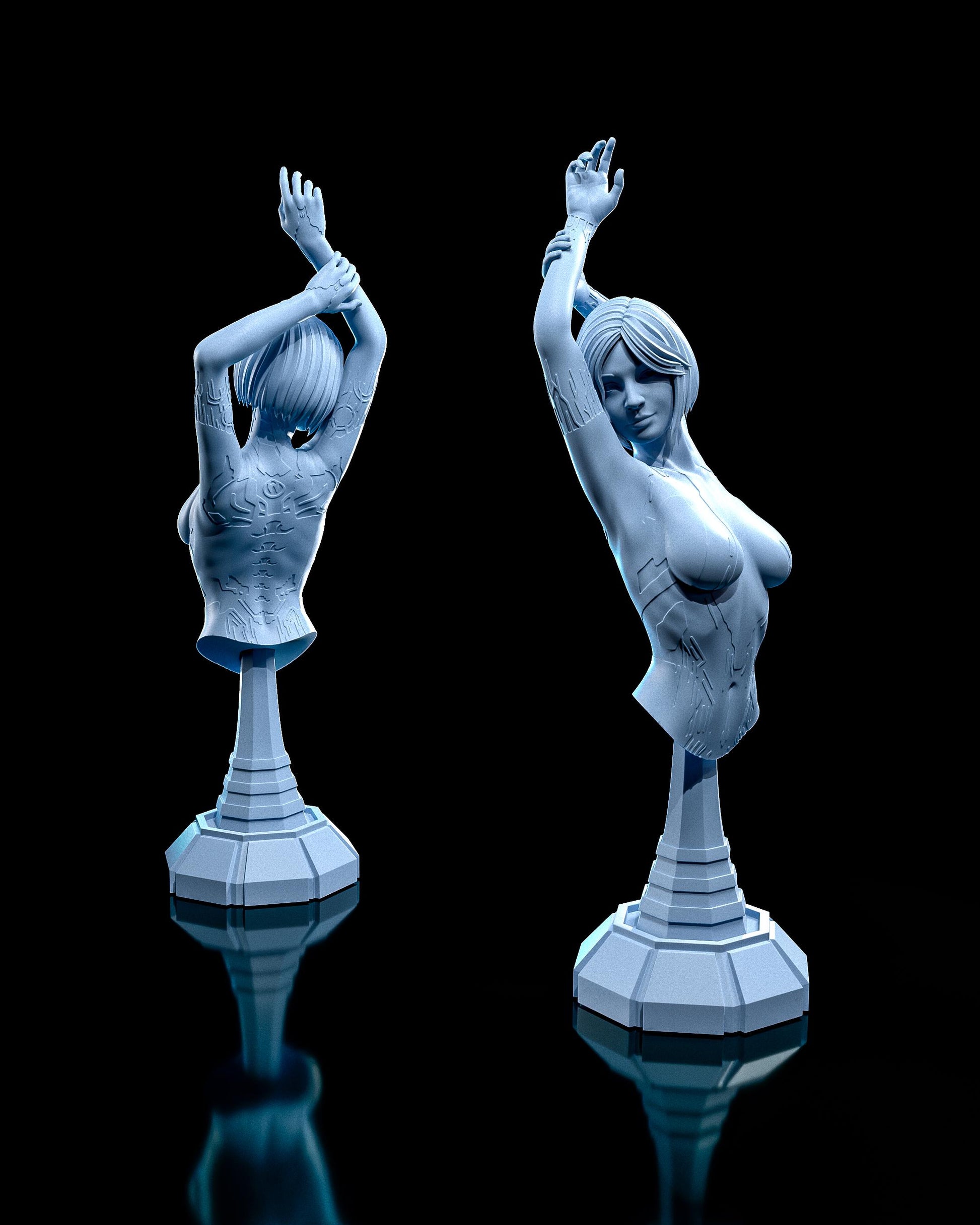 Cortana Bust - Alternate view 2
