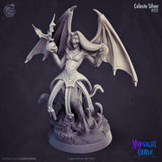 Female Vampire Miniature - resin tabletop miniature front view