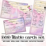 Fillable Cards Set - digital download preview