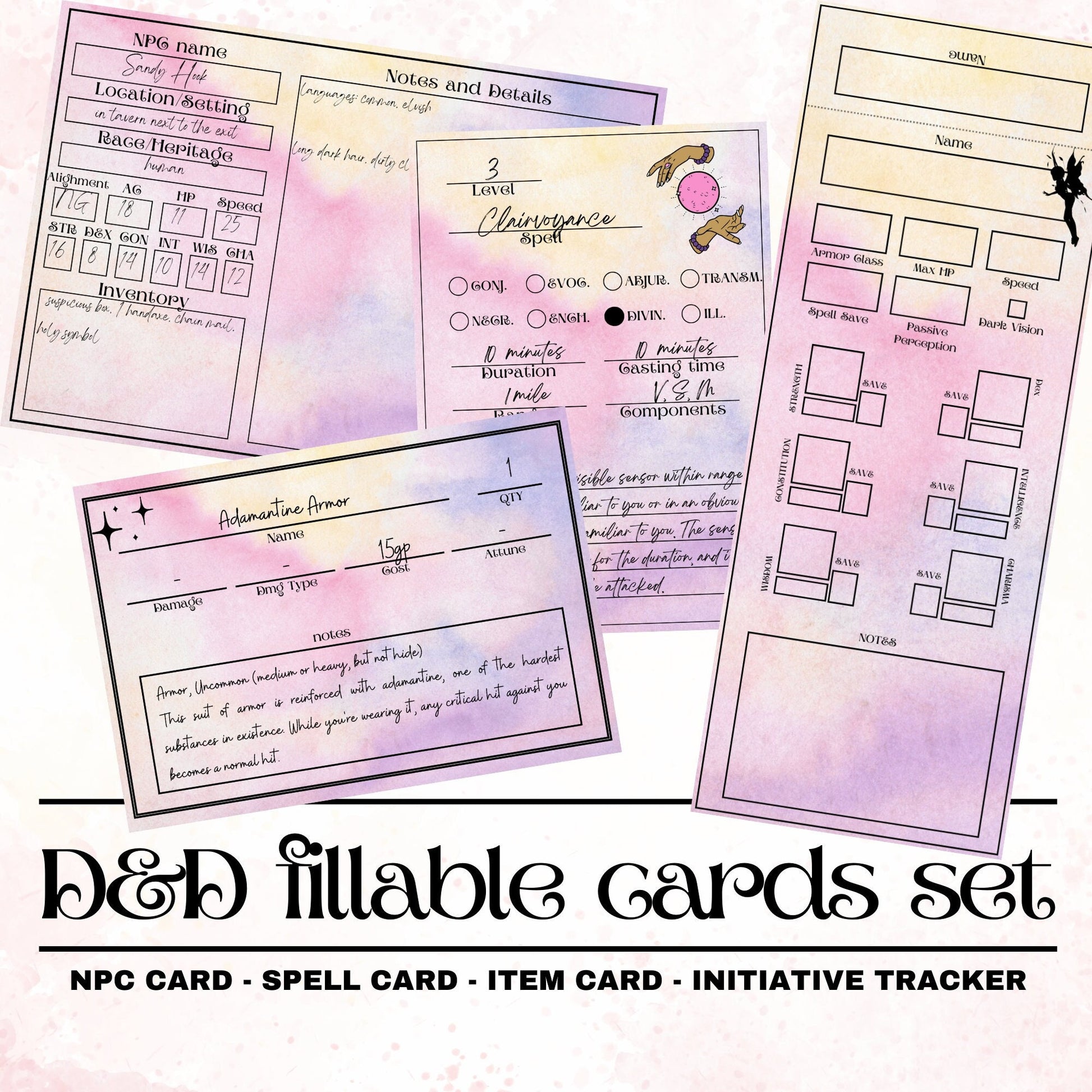 Fillable Cards Set