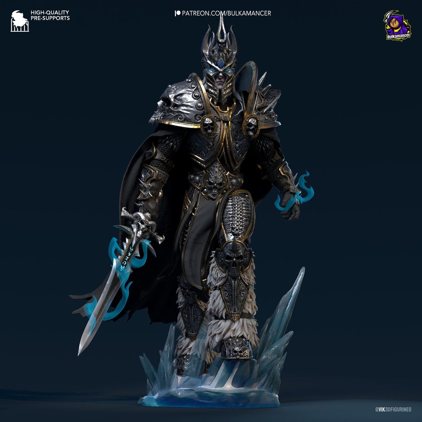 Arthas Resin Miniature Figurine Wrath of the Lich King Game Character World of Warcraft Gift for Him Her Birthday Gift Anime FAN MADE