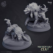 Hyena Companion Miniature - resin tabletop miniature front view