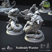 Yuan Ti Warrior Miniature - resin tabletop miniature front view