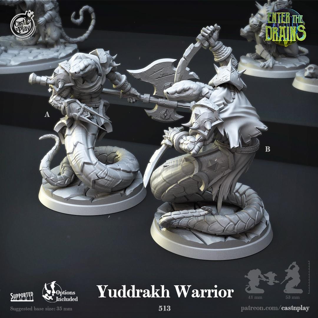 Yuan Ti Warrior Miniature