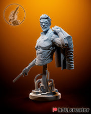 Adam Jensen Deus Ex Bust - resin tabletop miniature front view