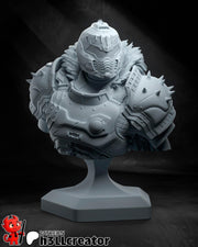 Doomguy Bust - resin tabletop miniature front view