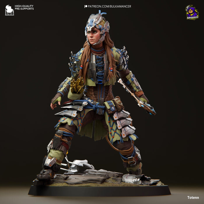 Aloy Resin Miniature Figurine Game Character Horizon: Forbidden West Gift for Him Her Birthday Gift Anime