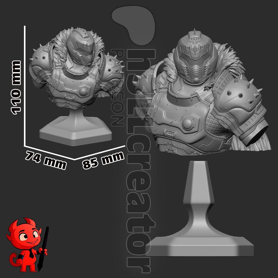 Doomguy Bust - Alternate view 4