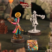 Masked Bard Miniature - resin tabletop miniature front view