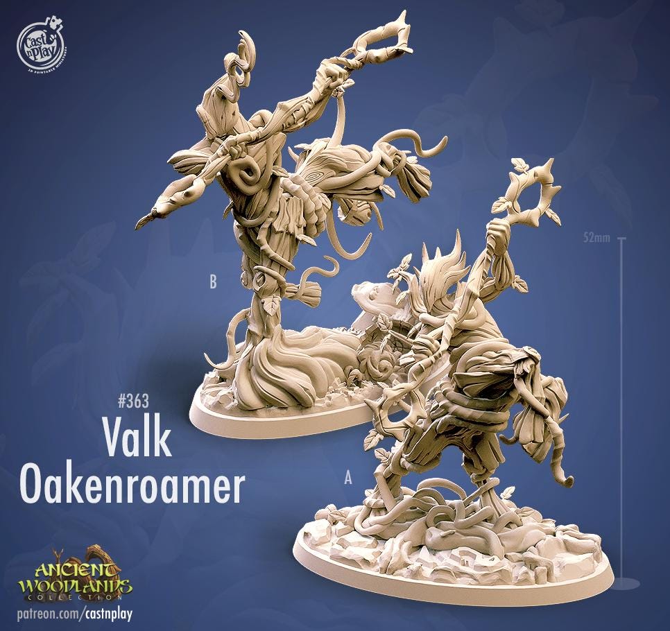 Forest Creature Druid Miniature - Alternate view 2