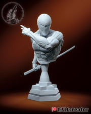 Gray Fox Metal Gear Bust - resin tabletop miniature front view