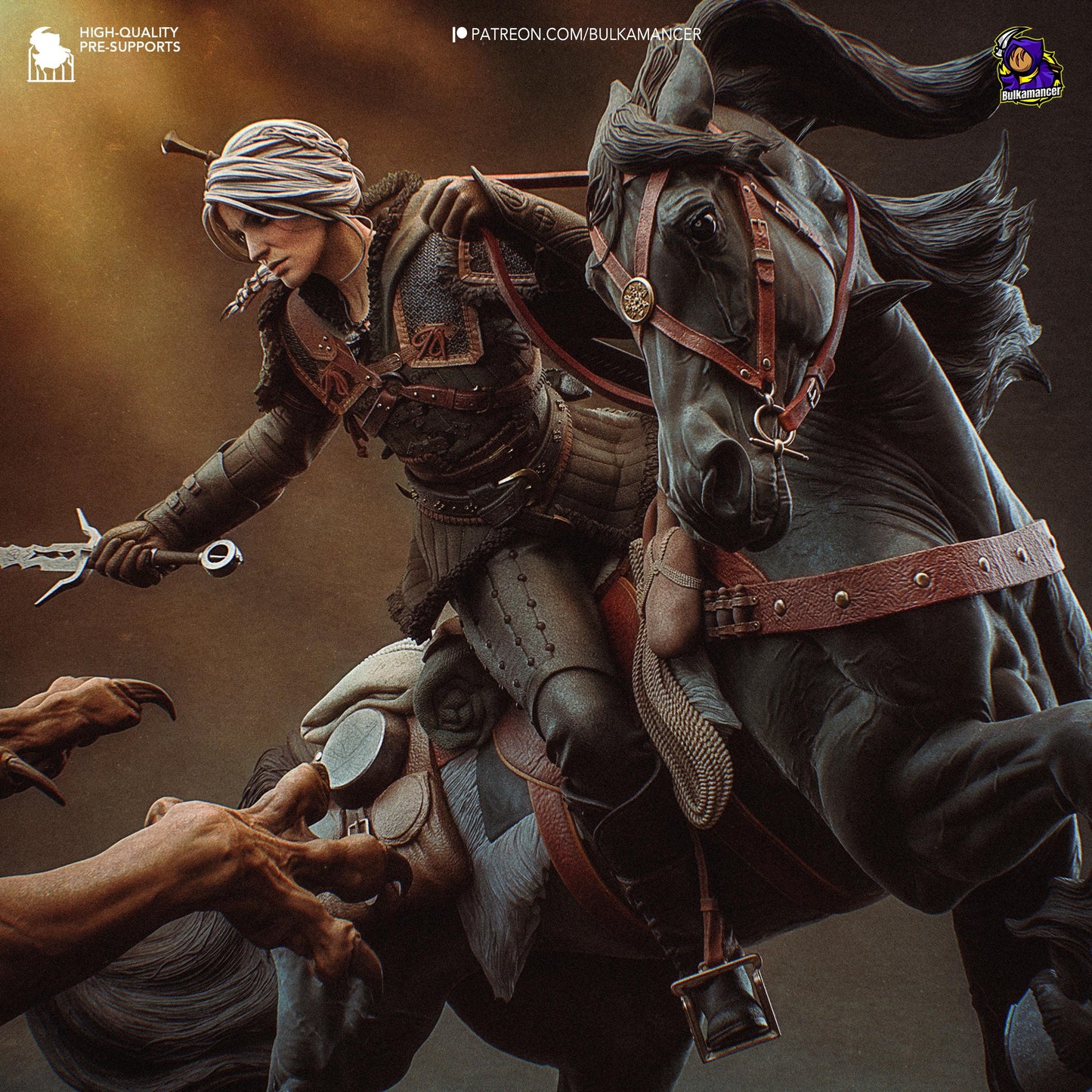 Ciri Manticore The Witcher Diorama Figure - Alternate view 5