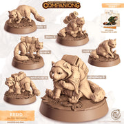 Red Panda Animal Companion Miniature - resin tabletop miniature front view