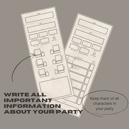 Fillable Initiative Tracker Cards - Alternate view 3