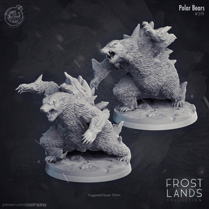 Frost Bear Druid Wild Shape, Companion & Enemy Miniature
