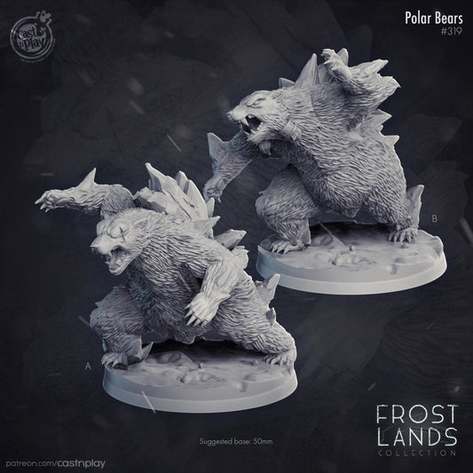 Frost Bear Druid Wild Shape / Companion / Enemy Miniature