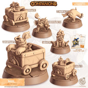 Mole Animal Companion Miniature - resin tabletop miniature front view