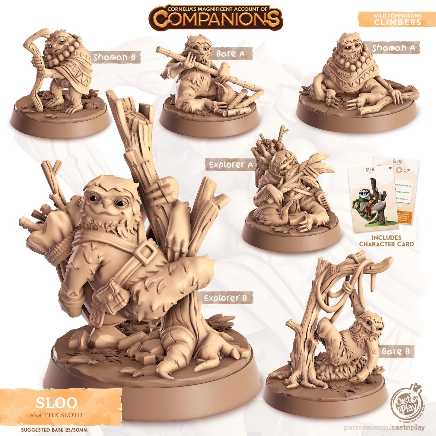 Sloth Animal Companion Miniature