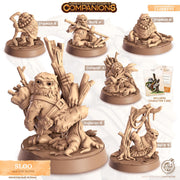 Sloth Animal Companion Miniature - resin tabletop miniature front view