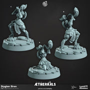 Female Bard Miniature - resin tabletop miniature front view