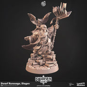 Dwarf Wizard Miniature - resin tabletop miniature front view