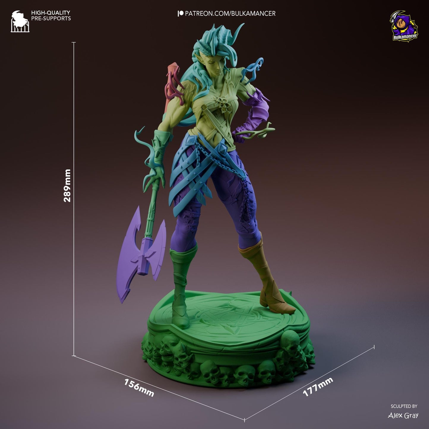 Karlach Resin Miniature Figurine Game Character Baldur's Gate 3 Gift for Him Her Birthday Gift Anime