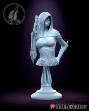 Kasumi Bust - Mass Effect - resin tabletop miniature front view