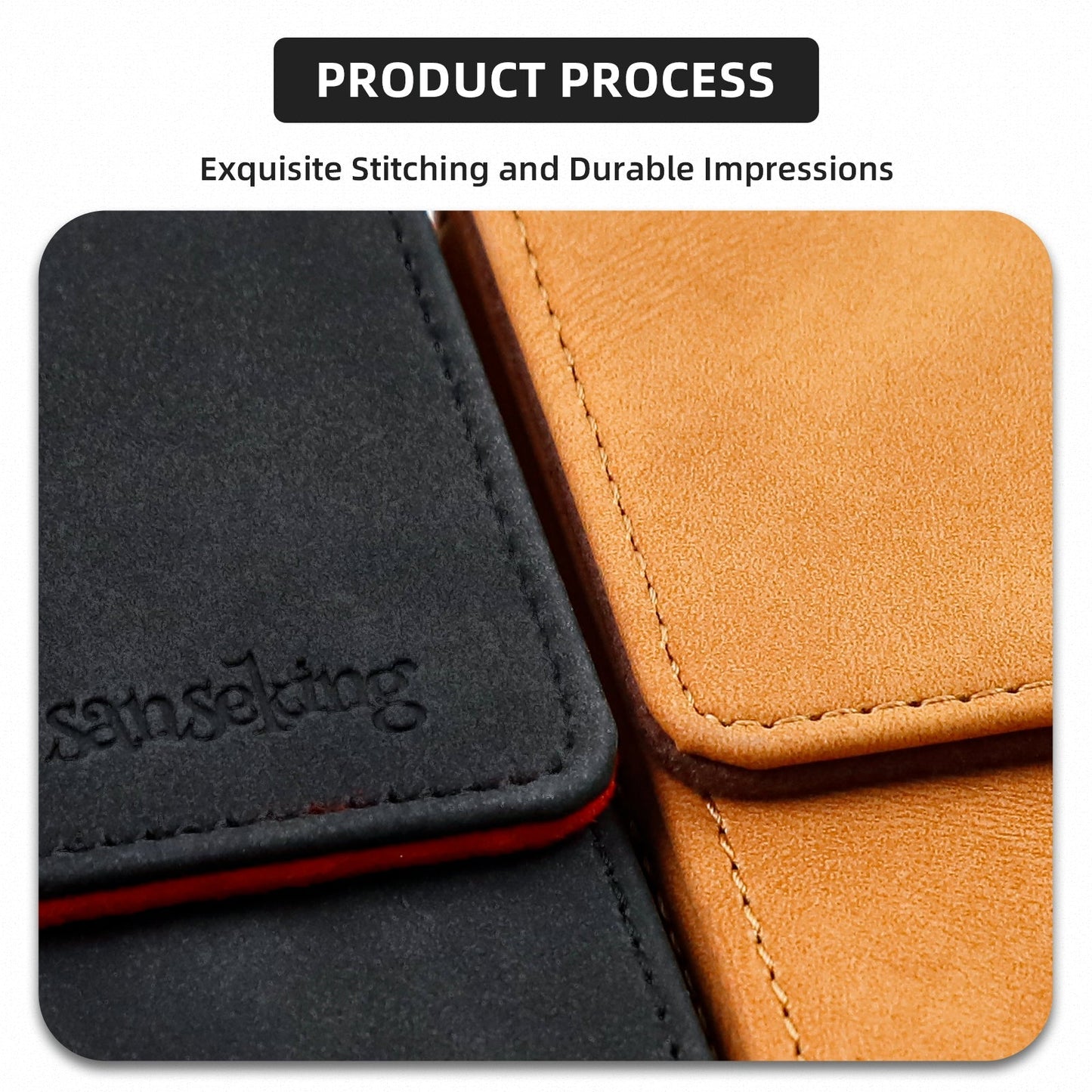 Sanseking Vertical PU Leather Deck Box 100+ - official Sanseking detail and feature view 3