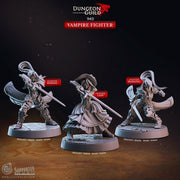 Fighter Miniature - resin tabletop miniature front view