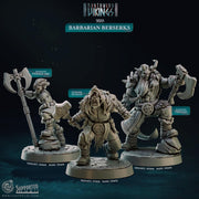 Orc Barbarian Miniature - resin tabletop miniature front view