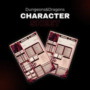 Character Sheet - digital download preview