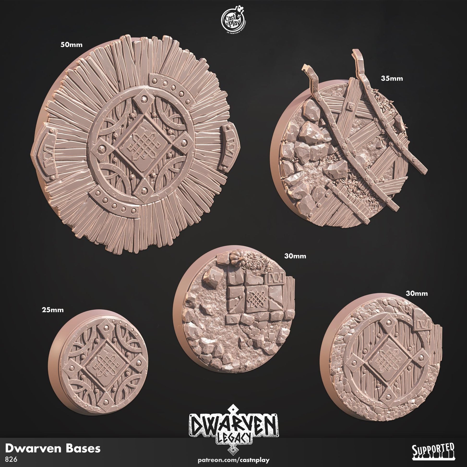 Dwarven Legacy Miniature Bases