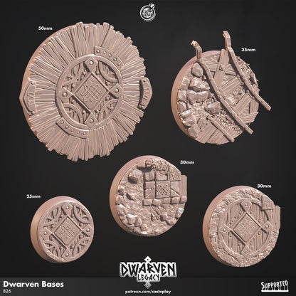 Dwarven Legacy Miniature Bases