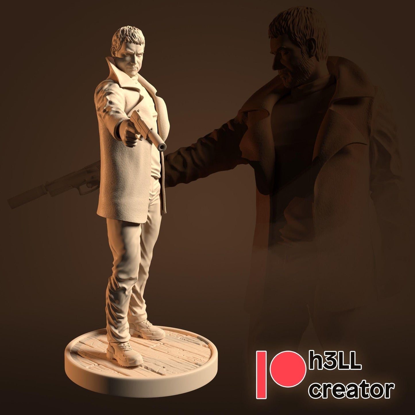 Chris Redfield 1 12 Resident Evil Gift Him Her Figure - Alternate view 2
