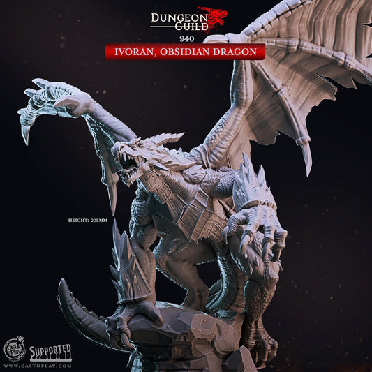 Black Dragon Miniature - Alternate view 2