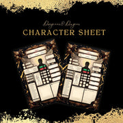 Character Sheet - digital download preview