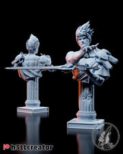 Zagreus 2 Bust - Hades - resin tabletop miniature front view