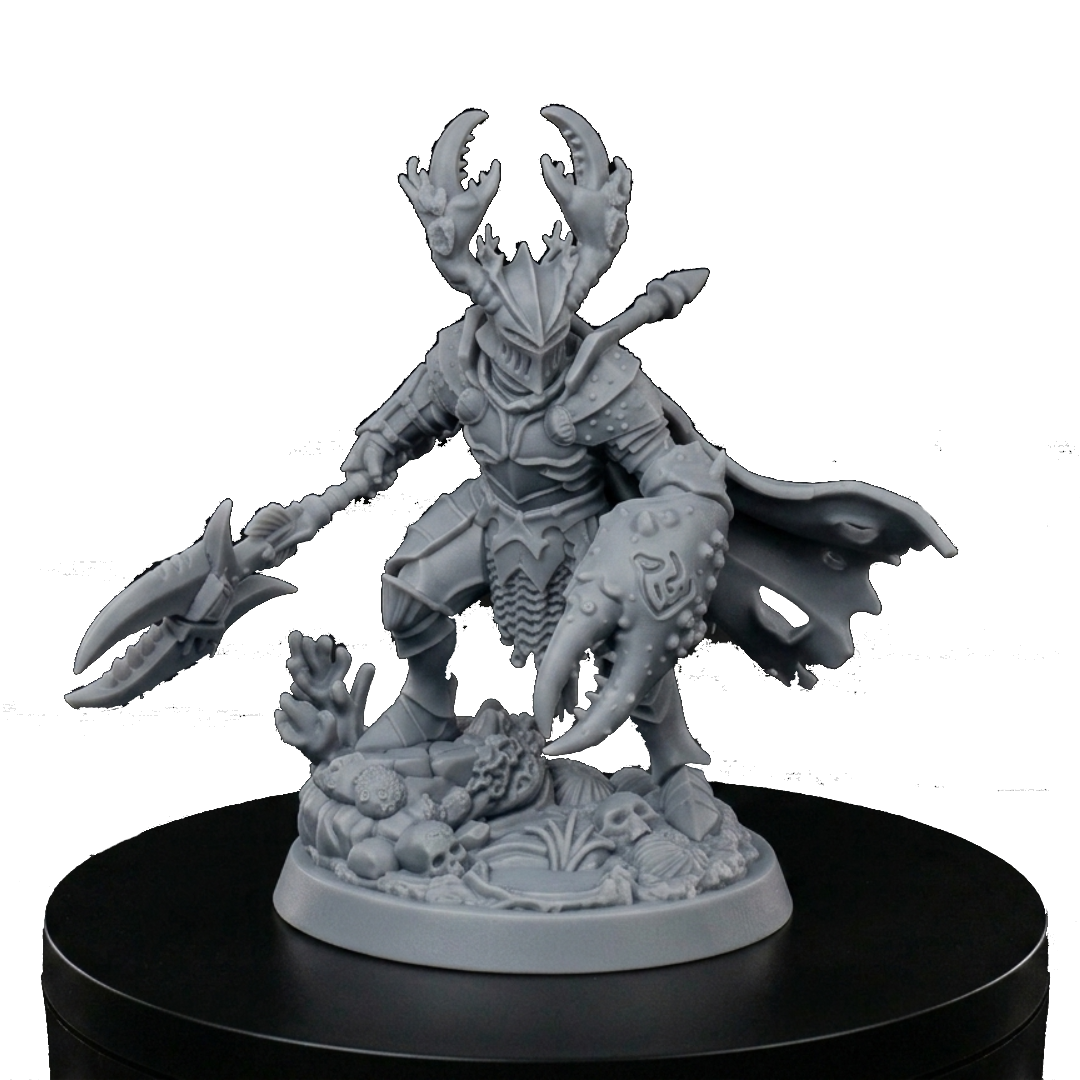 Crab Knight miniature by Late Night Miniatures