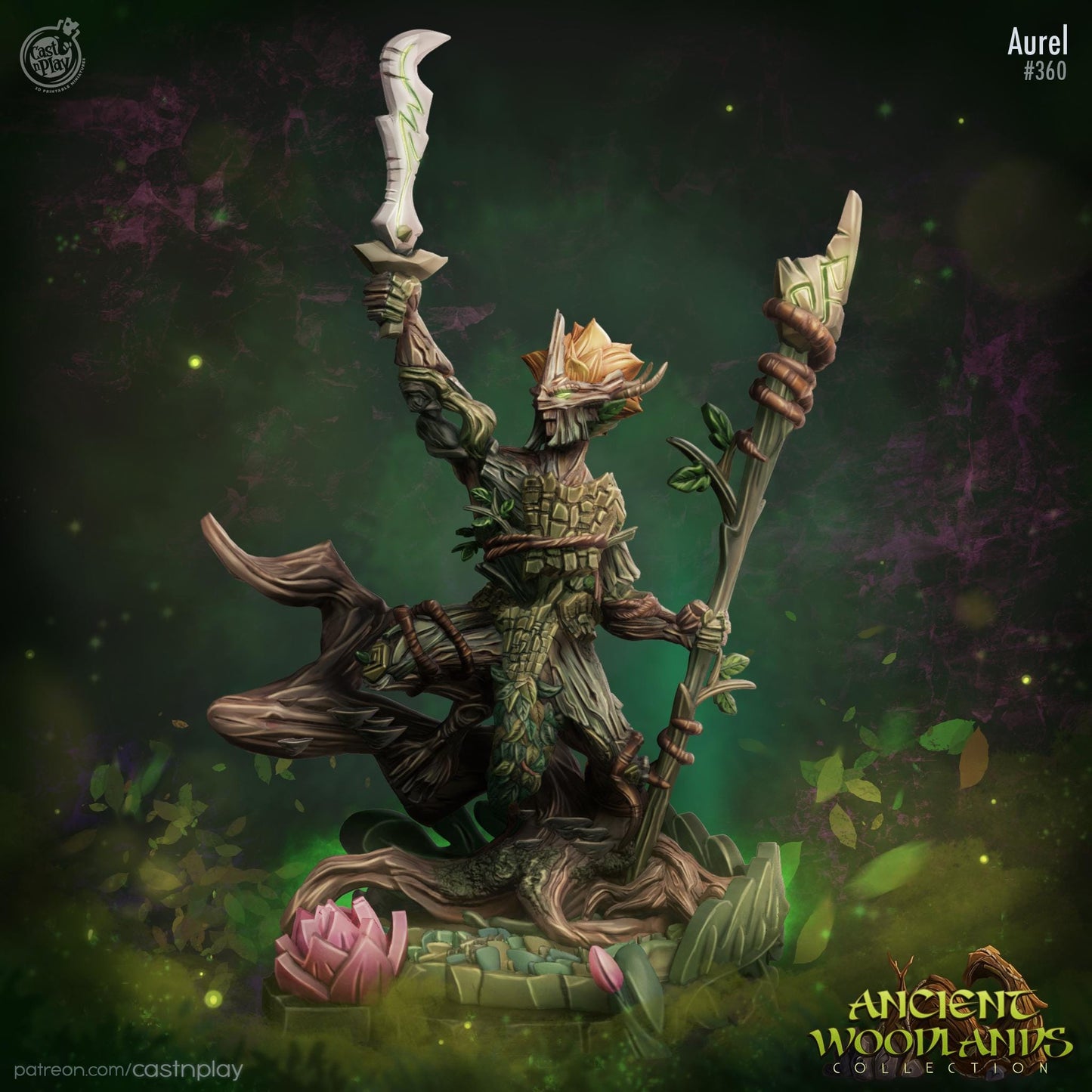 Wood Elf Druid Miniature