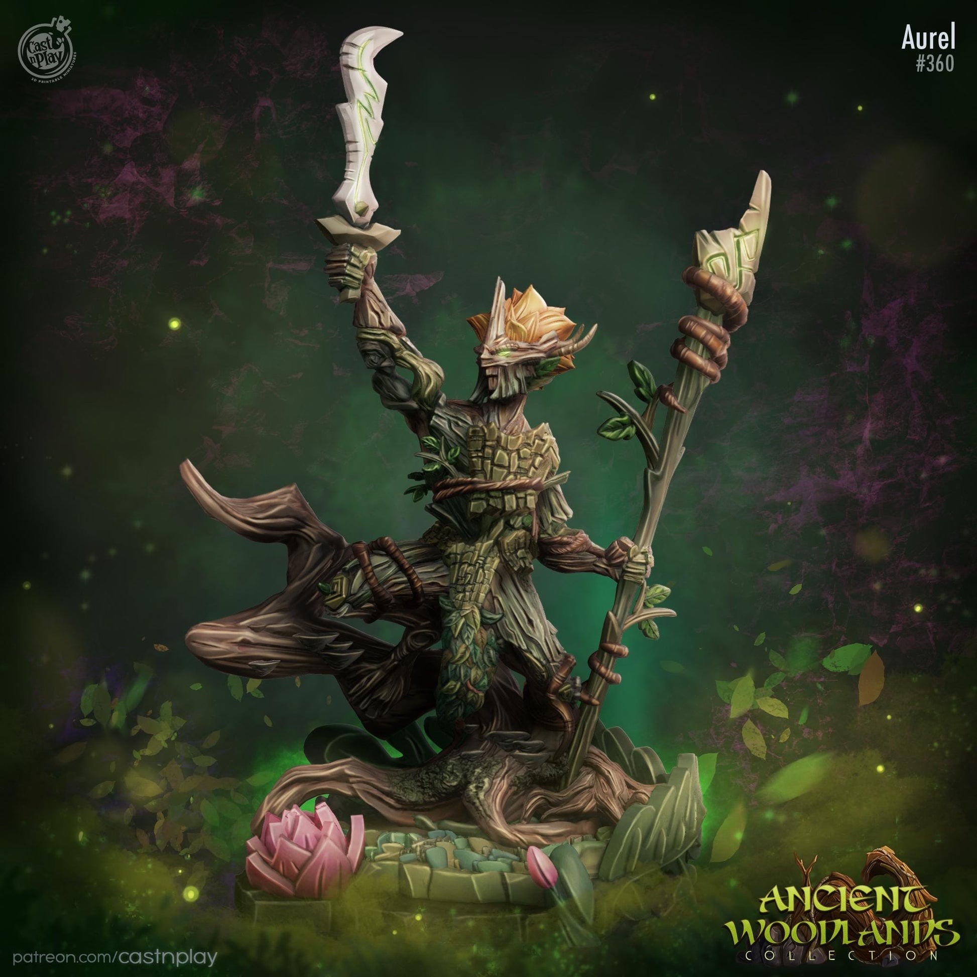 Wood Elf Druid Miniature