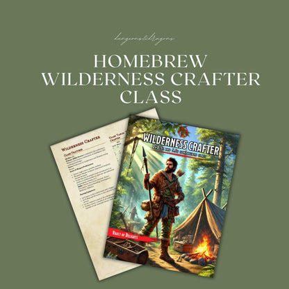 Homebrew Wilderness Crafter Class Guide