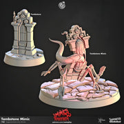 Tombstone Mimic Miniature - resin tabletop miniature front view