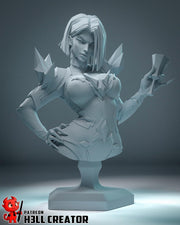 Emma Frost Bust - Marvel Rivals - resin tabletop miniature front view